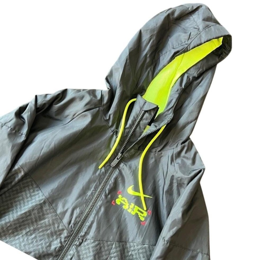 Nike Air Catching Air Flight Pack Windbreaker Jacket Black Neon Mens Large